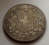 1895, SVÁJC, 5 FRANK, REPLIKA!