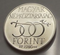 1986, BUDAVÁR VISSZAVÉTE, ezüst 500 Ft, BU!