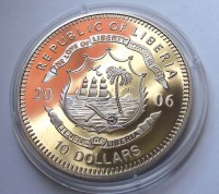 2006, SZABADSÁG PILLANATAI, MARTIN L. KING, 10 LIBÉRIAI DOLLÁR,